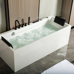 Massagebad Vonato Half vrijstaand Hoogglans Wit