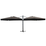 Parasol Paralux Dubbel 3×4 M Zwart