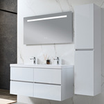 Badkamermeubel Vonato 2-Persoons 120 cm Hoogglans wit