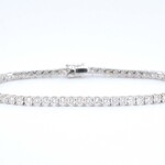 Witgouden armband vol met briljant geslepen diamanten 6.00 carat