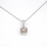 Witgouden solitair hanger met een diamant van 1.50 carat