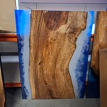 Epoxy tafel 120×75 met set U poten, 2025