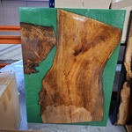 Epoxy tafel 120×75 met set U poten, 2025