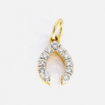 Gouden hanger met briljant geslepen diamanten, excl. ketting