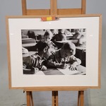 Foto in lijst, Wiel Van Der Randen, Kinderen in schoolbank, 1937