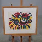 Houtsnede, P. P. Holterman, Het telefoon gebeuren 1/4, 1975