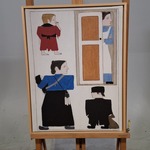 Druk op canvas, Reproductie Van Bart Van Der Leck, Bedelvolk