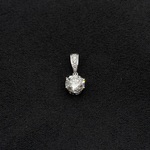 Gouden solitaire hanger met een diamant van 2.00 carat