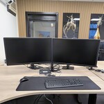 Computer met 2x full HD beeldscherm HP, Elitedesk 800 G3 Desktop Mini