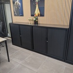 2x Lameldeurkast met inhoud