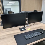 Computer met 2x full HD beeldscherm HP, Elitedesk 800 G3 Mini