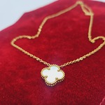 18kt goldplated juweliersketting met Alhambra parelmoer pendant