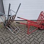 2x Steen kruiwagen op luchtbanden