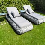 2x Ligbed Vonato, Revino, donker grijs