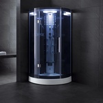 Stoomcabine Vonato, Halvo MassagePro, zwart met witte bodemplaat