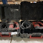 2x SDS-Plus boorhamer met koffer Milwaukee