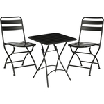 Mica Decorations Evita Bistroset  Set van 3  Metaal  Zwart