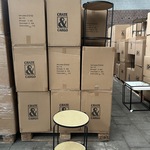 Pallet bijzettafels rotan (18x) Crate & CarGo