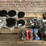 Pallet halterschijven en dumbbells