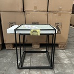 Pallet bijzettafels metaal, glas (8x set van 2) Crate & CarGo