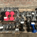Pallet dumbbells (ca. 45x)