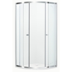 Atlantic Douchecabine Silas met schuifdeur Zilver kwartrond