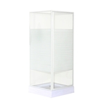 OK Douchecabine draaideur met zijwand 90x90x185 cm Wit