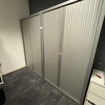 2x Roldeurkast, grijs