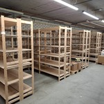 Ca 50mtr houten stelling
