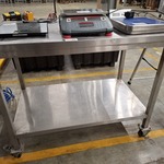 RVS werktafel met 3x weegschaal