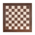 Longfield Schaakbord Walnoot/ Esdoorn ingelegd 50×50 cm