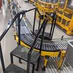 Rollenbaan/band divers, Divers, geel / wit