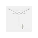 Brabantia LiftOMatic Droogmolen met Metalen Grondanker Metallic Grey