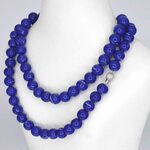 Ketting met lapis lazuli edelsteen en een diamanten sluiting