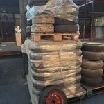 Partij chalet / transportwielen