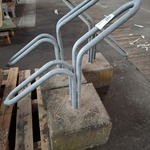 3x Fietsbeugel/standaard met betonblok