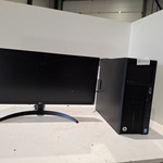 Computer met ultrawide monitor, HP, LG, Z230, core i7