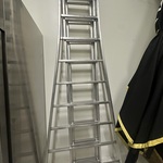 Opsteekladder 3×16 (uitgebogen), Grijs / Chroom