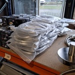 Ca. 19x Doucheslang, Supergrif, Mat rvs