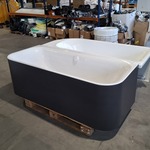 Ligbad -back to the wall, Duravit, Antraciet/wit