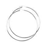 Glams Oorringen ronde buis  70 mm  Zilver