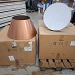 2x Kookeiland verlichting lamp, AiroDesign, O+F Airo Silt 31, Koper