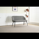 Eetkamerbankje 130 cm, Grijs, 2025