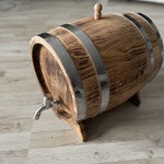 Eikenhouten vat van gespleten eikenhout, uitwendig gebrand – 15 liter,