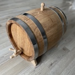 Eikenhouten vat van gespleten eikenhout – 15 liter, Bruin, 2025