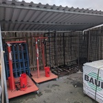 4x transportwagen met 6x metalen container