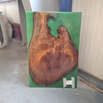 Epoxy tafel groen 90x60cm, 2025