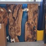 Epoxy tafel blauw 120x90cm, 2025