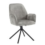 2x Roterende eetkamerstoel, Velvet, clay