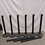 6x Crowd control / Afzetpaaltjes, Showgear, Showgear PRO 2M, Zwart